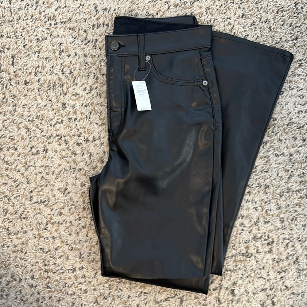 Gap vintage slim high rise faux leather pants size 29/8 NWT
